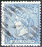 Spain 1866 Queen Isabel II 4 Cuartos Blue Edifil 81. España 1866 81. Uploaded by susofe